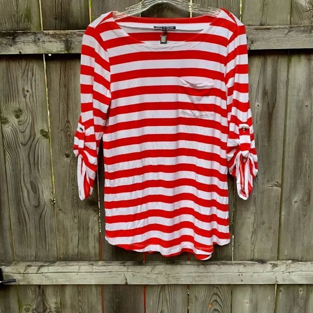 Cable & Guage Stripped top sz. M